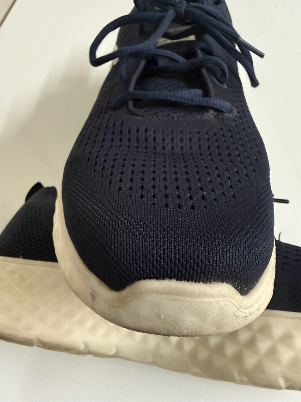 Skechers Men's Navy Knit Lite-Foam Athletic Sneakers - Picture 5 of 12